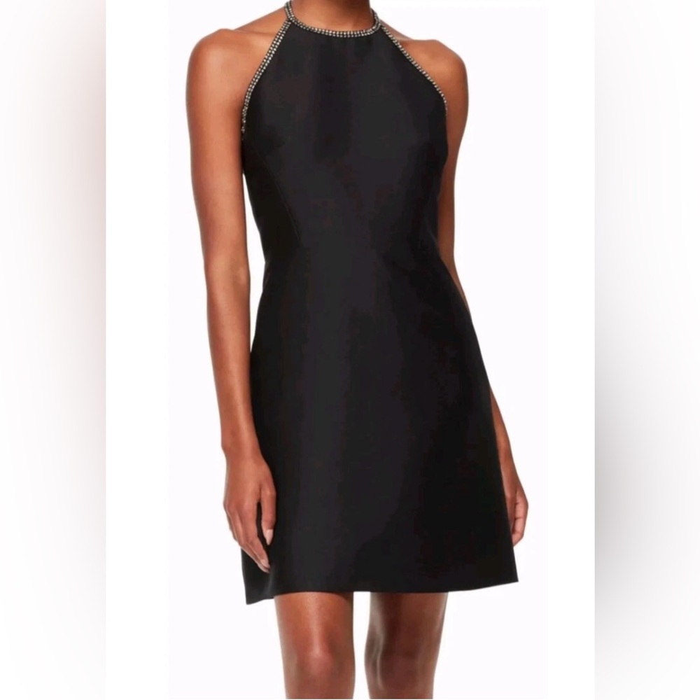 Kate Spade Run Wild Embellished A-Line Dress Size 2 Cocktail Mini Halter NEW
